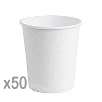 Gobelets Tasses Café Blanc 18cl x50