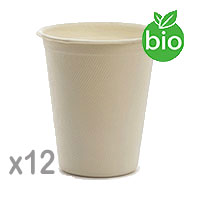 Gobelet Fibre Canne Sucre Bio Naturel