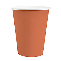 10 Gobelets Carton Terracotta