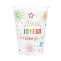 Verre Gobelet Carton Joyeux Anniversaire Pas Cher
