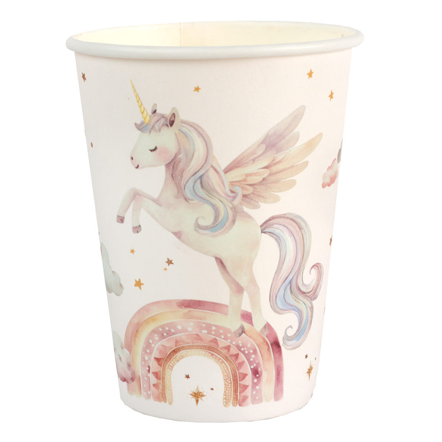 Gobelets Jetables Anniversaire Licorne Magique