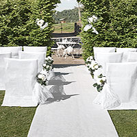 Tapis Cérémonie Mariage Entrée Salle Eglise Blanc XXL