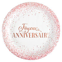 Grande Assiette Anniversaire Rose Gold
