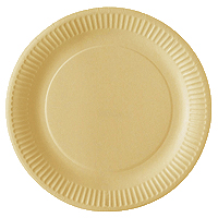 20 Assiettes Carton Rondes Crème Ivoire