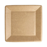 Assiette Carrée Kraft Carton Sans Plastique