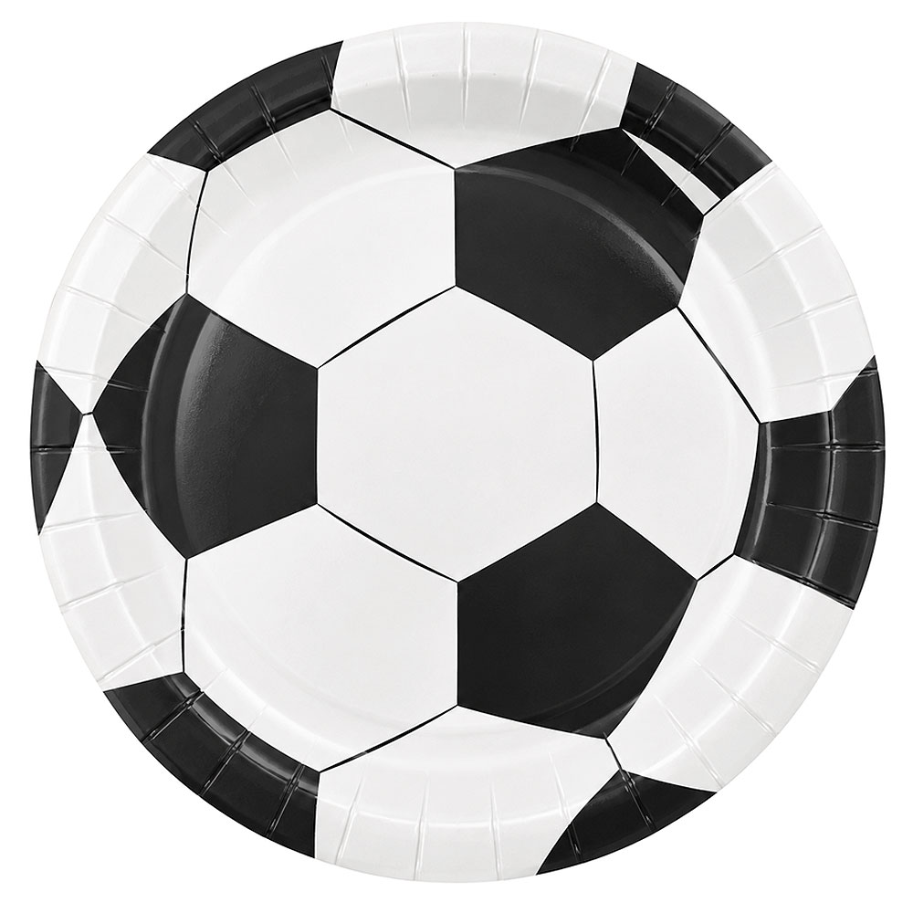 Grandes Assiettes Anniversaire Ballon Football x8