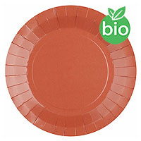 Assiettes Rondes Terracotta Biodégradables x10