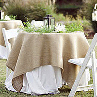 Grande Nappe Jute Ronde Mariage