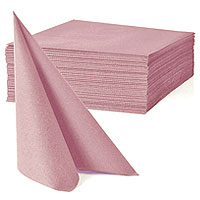 Grandes Serviettes Papier Aspect Tissu Rose Blush x40