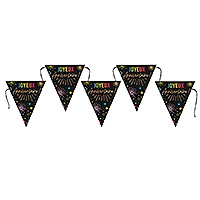 Guirlande Joyeux Anniversaire Noir Multicolore