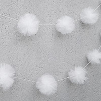 Guirlandes Pompom Tulle Blanc Mariage
