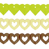 Guirlande Cœurs Papier Décoration Salle 3mx14cm