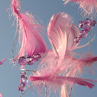 Guirlande Plumes Perles Decoration Mariage