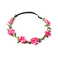 Headband Fleurs Fuschia Champêtre