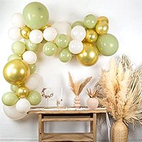 Kit Arche Ballons - Vert Eucalyptus, Ivoire, Gris Et Or – La Boite à Dragées