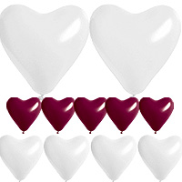 Coffret Ballon Coeur Mariage Bordeaux Discount