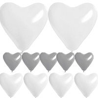 Coffret Décoration Salle Mariage Ballon Coeur Gris