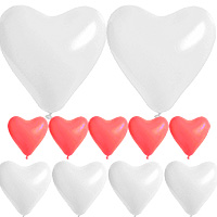 Kit Coffret Ballon Mariage Coeur Rouge Blanc Pas Cher