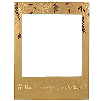 Kit Photobooth Mariage Cadre Kraft Rose Gold