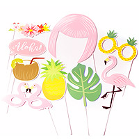 Kit Accessoires Photobooth Tropical 9 Pièces