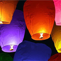 Lanternes Volantes Sky Lantern Multicolor pas cher