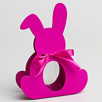 Ballotin Lapin Fuchsia Rose Bapteme