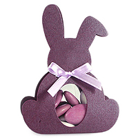 Ballotin Lapin Violet Prune Boite Dragée