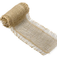 Bobine Ruban Toile de Jute Naturelle Effilée 15cm x 5m