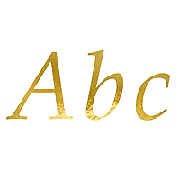 Alphabet Lettres Adhésives Autocollantes Dorées