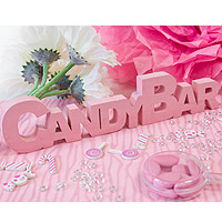 Lettres en Bois Candy Bar Rose