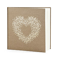 Livre d'Or Kraft Romantique Coeur Doré