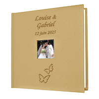 Livre d'Or Kraft Personnalisé Papillons