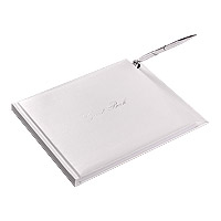 Livre d'Or Blanc Argenté avec Stylo