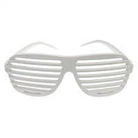 La Paire de Lunettes Striées Fun Blanc