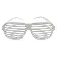 La Paire de Lunettes Striées Fun Blanc