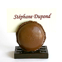 Faux Macaron Résine Chocolat Marque Place
