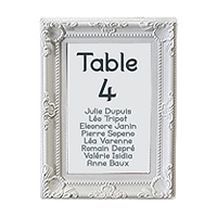 Le Marque Table Cadre Baroque Moulures Blanches
