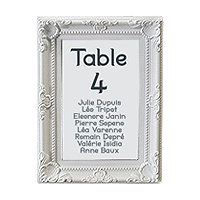 Marque Table Mariage Cadre Baroque Blanc