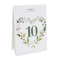 Marque Table Végétal Botanique Numérotés 1 à 10