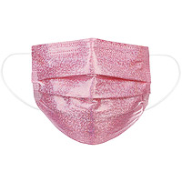 Masque Covid Paillettes Rose Poudré