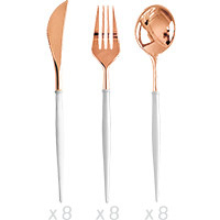 Ménagère Réutilisable 24 Pièces Rose Gold