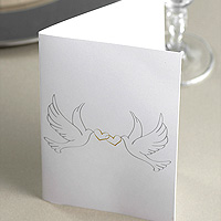 Menus Personnalisables Mariage Blanc Colombes