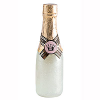 Bouteille de Champagne Gel Douche Cadeau Invité Blanc