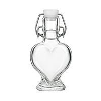 Mignonnette en Verre en forme de Coeur 4cl x1