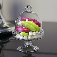 Mini Cloche en Verre sur Pied Contenant