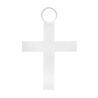 Mini Croix en Metal Blanc Décoration