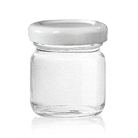 Mini Pot Confiture Couvercle Blanc Contenant