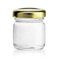 Mini Pot à Miel Couvercle Doré 40ml x12