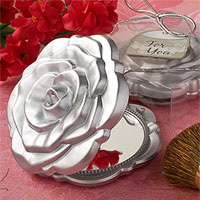 Petit Miroir de Poche Forme de Rose Cadeau Invités