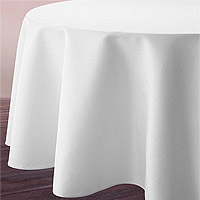 Nappe Ronde Blanche Tissu pas cher